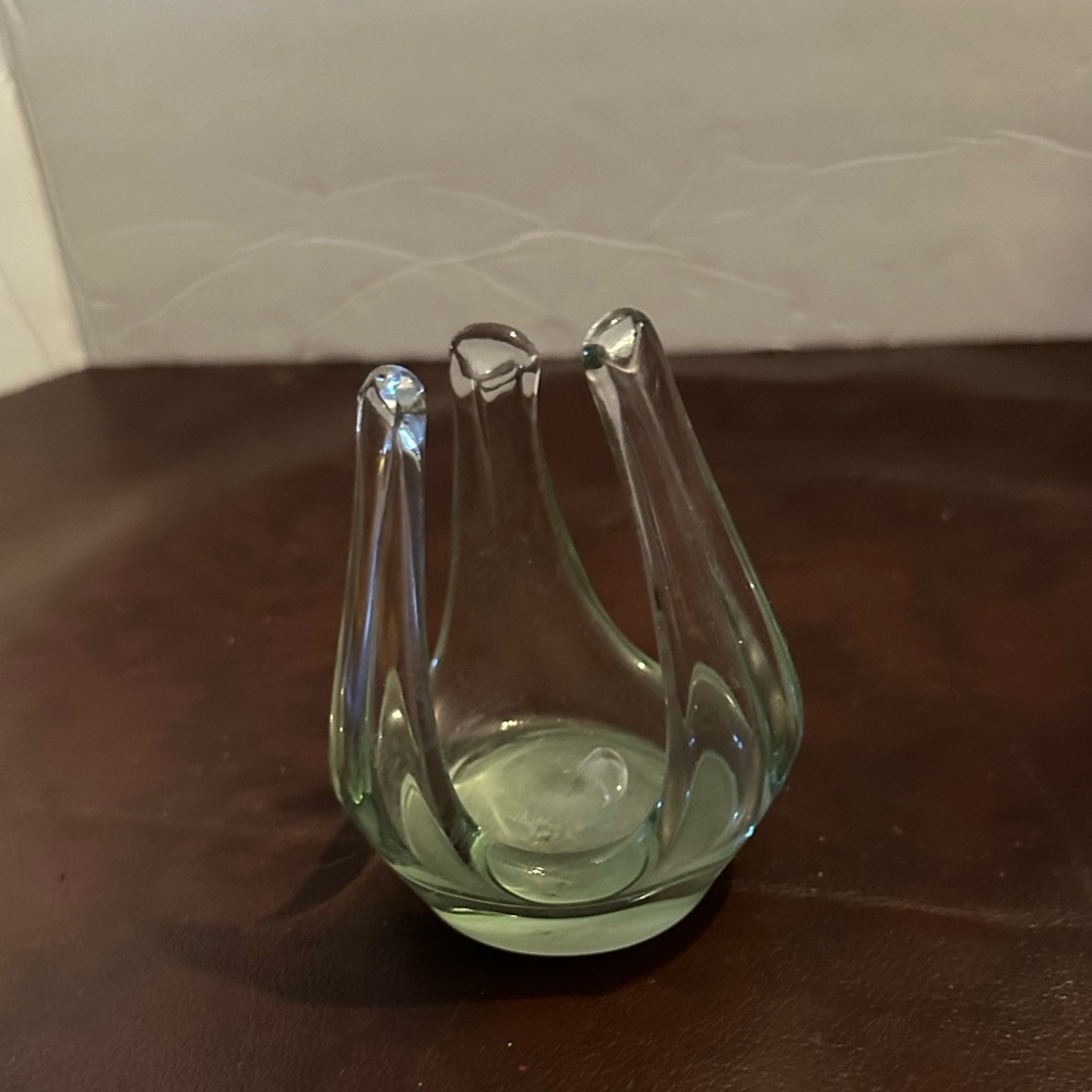 Hand blown glass votive holder